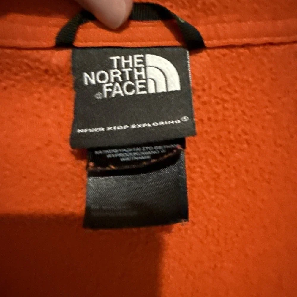 (#A1) The North Face Fleece Pullover Quarter Zip Outdoor Activewear Orange Men L